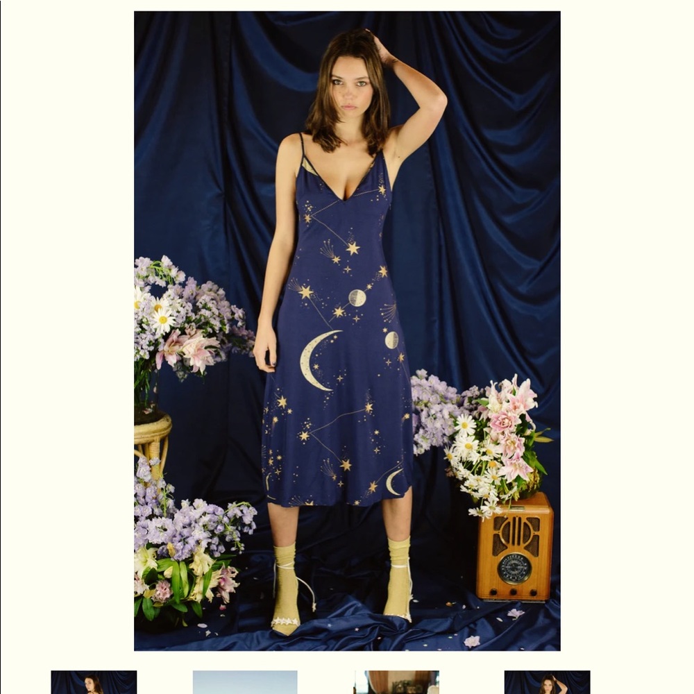 Lenni Celestial Lace up back Dress